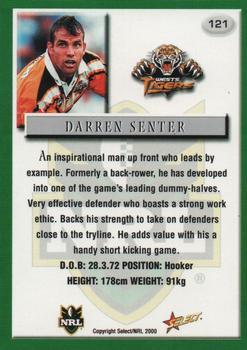 2000 Select #121 Darren Senter Back